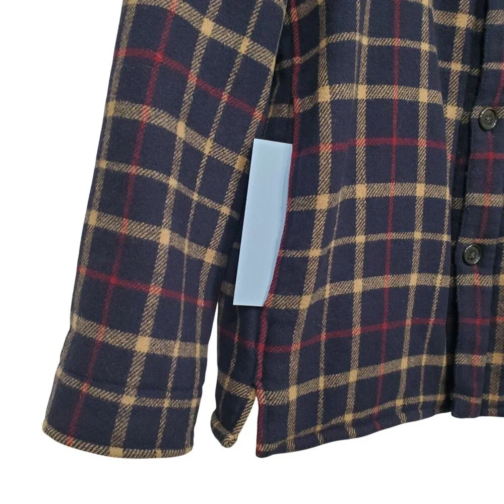 Brooks Brothers Mens M Jacket Plaid Wool Blend Short Coat Plaid Check Heritage - Picture 9 of 15